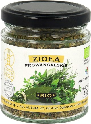 ZIOŁA PROWANSALSKIE BEZGLUTENOWE BIO 40 g - PIĘĆ PRZEMIAN PIĘĆ PRZEMIAN (produkty spożywcze)