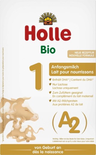 MLEKO A2 KROWIE 1 POCZĄTKOWE DLA NIEMOWLĄT BIO 400 g - HOLLE HOLLE (żywność dla niemowląt)