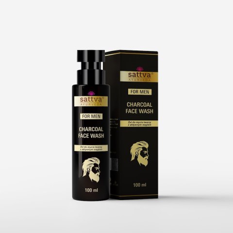 ŻEL DO MYCIA TWARZY Z AKTYWNYM WĘGLEM 100 ml - SATTVA SATTVA (kosmetyki ajurwedyjskie, kadzidełka)