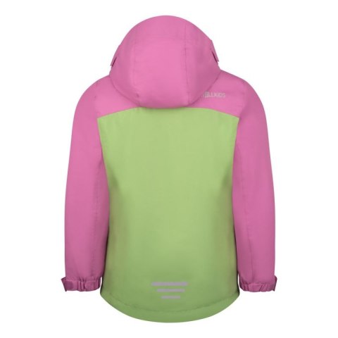 Kurtka wodoodporna 3w1 dziecięca dla dziewczynki Trollkids Girls Bryggen 3in1 Jacket mallow pink/pistachio green/wild rose (419- Trollkids