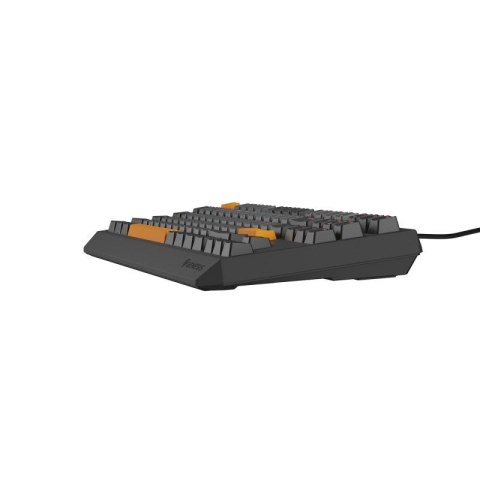 GENESIS Thor 230 TKL klawiatura Gaming USB + RF Wireless + Bluetooth QWERTY Czarny, Szary, Pomarańczowy