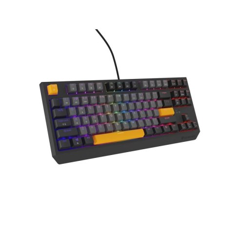 GENESIS Thor 230 TKL klawiatura Gaming USB + RF Wireless + Bluetooth QWERTY Czarny, Szary, Pomarańczowy