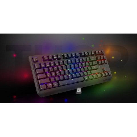 GENESIS Thor 230 TKL klawiatura Gaming USB + RF Wireless + Bluetooth QWERTY Szary