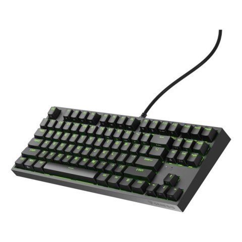 KLAWIATURA DLA GRACZY GENESIS THOR 404 TKL US PODŚWIETLENIE RGB MECHANICZNA CZARNA KAILH BOX BROWN