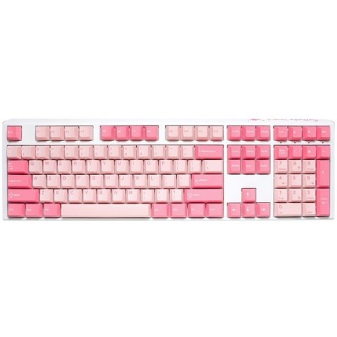 Ducky One 3 Gossamer Pink klawiatura Gaming USB US English Różowy, Biały