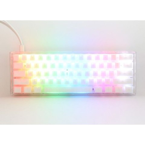 Ducky One 3 Aura White Mini Kailh Jel US klawiatura Gaming USB QWERTY Amerykański międzynarodowy Biały