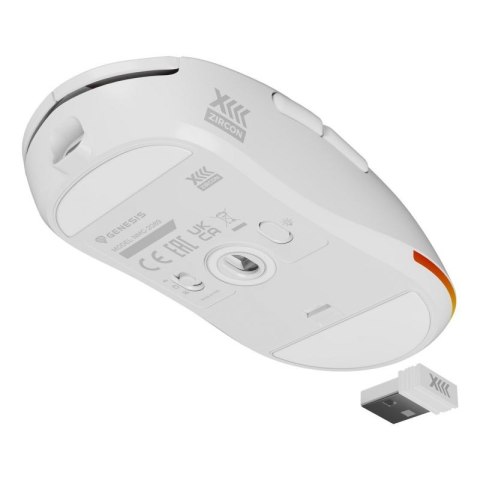 GENESIS Zircon XIII myszka Gaming Oburęczny RF Wireless + USB Type-C Optyczny 26000 DPI