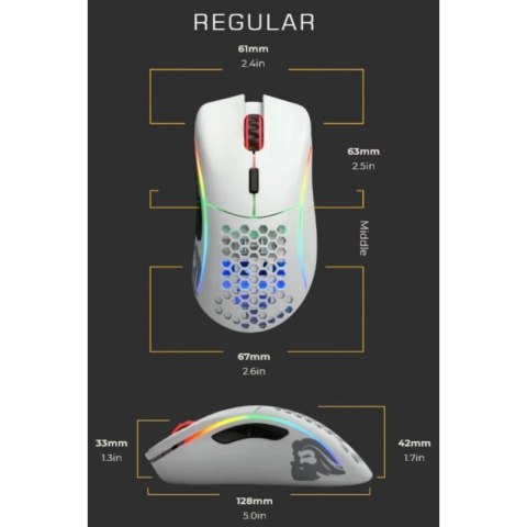Glorious PC Gaming Race Model D myszka Po prawej stronie USB Typu-A Optyczny 12000 DPI