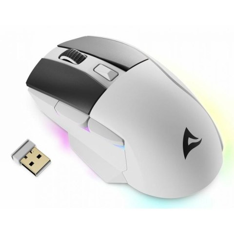 Sharkoon SGM50W myszka Gaming Po prawej stronie RF Wireless + USB Type-A Optyczny 6400 DPI