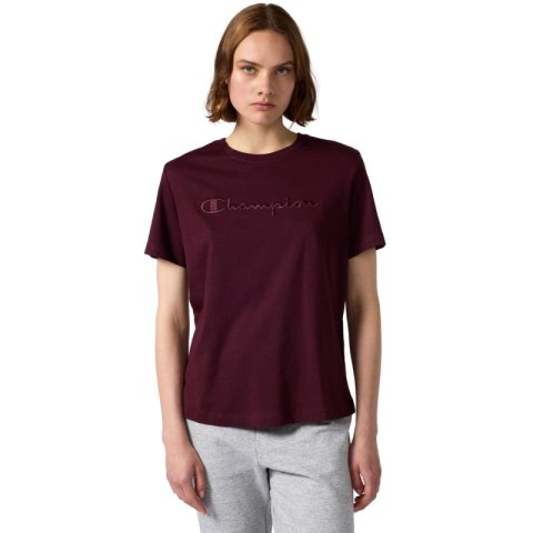 Koszulka damska Champion SS Tee bordowa 118382 RS522