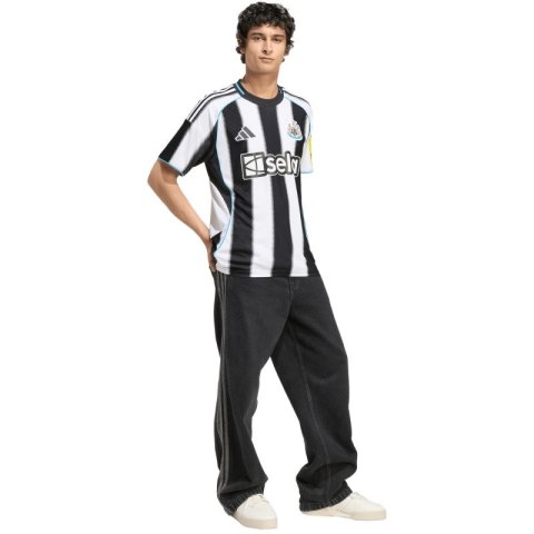 Koszulka męska adidas Newcastle United FC 25/26 Home biało-czarna JI7382