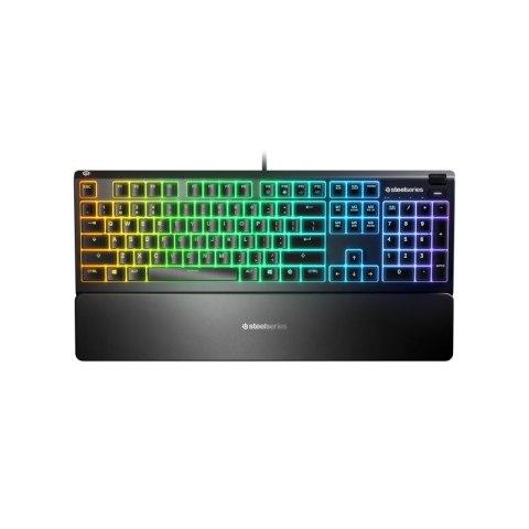 SteelSeries Apex 3 Gaming Keyboard, US Layout, Wired, Black SteelSeries Apex 3 Gaming keyboard IP32 water resistant for protect Steelseries