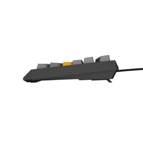 GENESIS Thor 230 TKL klawiatura Gaming USB + RF Wireless + Bluetooth QWERTY Czarny, Szary, Pomarańczowy