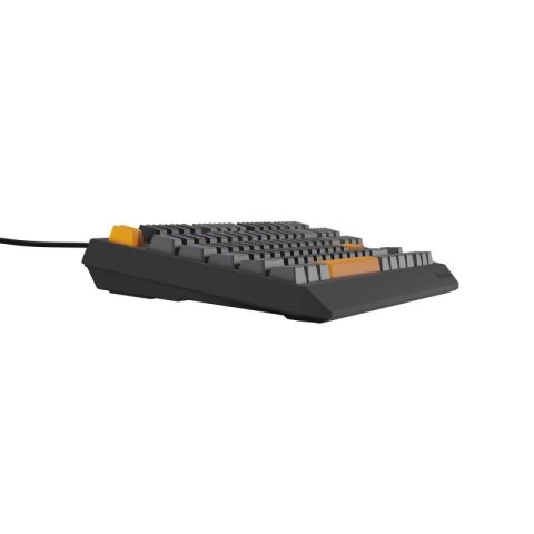 GENESIS Thor 230 TKL klawiatura Gaming USB + RF Wireless + Bluetooth QWERTY Czarny, Szary, Pomarańczowy