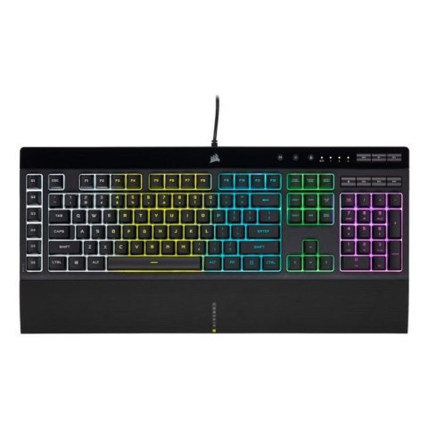 Korsarz | Gumowa kopuła | K55 RGB PRO | Klawiatura do gier | Klawiatura do gier | Światło LED RGB | Stany Zjednoczone | Przewodo