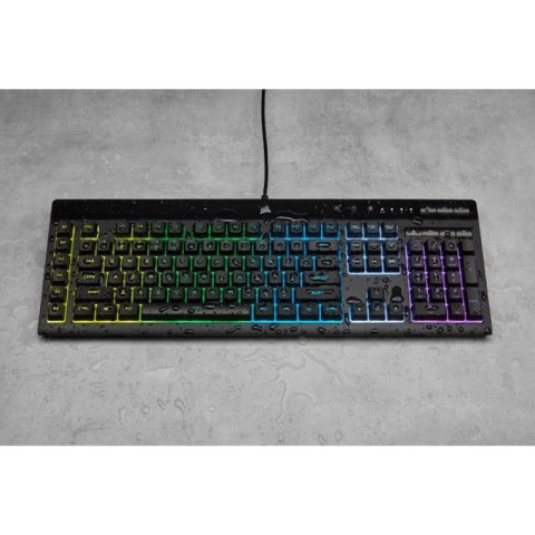 Korsarz | Gumowa kopuła | K55 RGB PRO | Klawiatura do gier | Klawiatura do gier | Światło LED RGB | Stany Zjednoczone | Przewodo