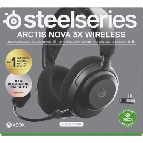 Słuchawki Steelseries Arctis Nova 3X Wireless for Xbox, czarne Steelseries