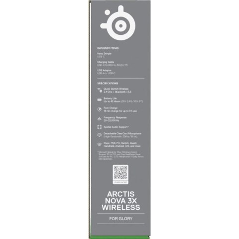 Słuchawki Steelseries Arctis Nova 3X Wireless for Xbox, czarne Steelseries