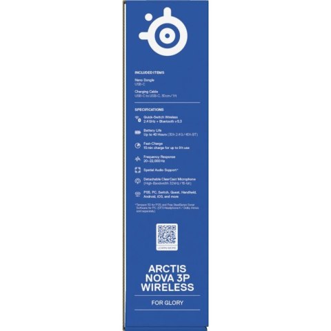 Słuchawki Steelseries Arctis Nova 3P Wireless for Playstation, białe Steelseries
