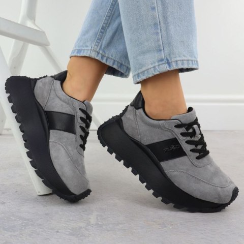 Półbuty sneakersy na platformie Filippo W DP6785 PAW637C Filippo