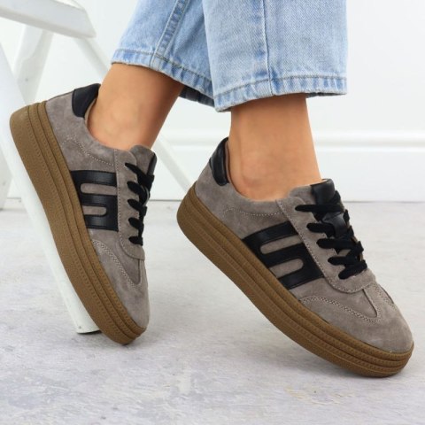 Półbuty zamszowe taupe Filippo W DP7114 PAW642 Filippo