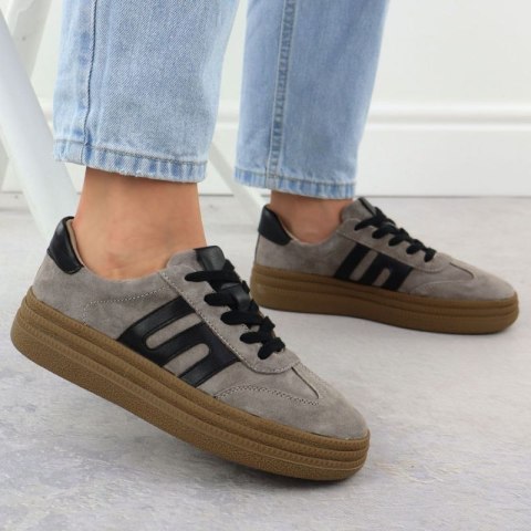 Półbuty zamszowe taupe Filippo W DP7114 PAW642 Filippo