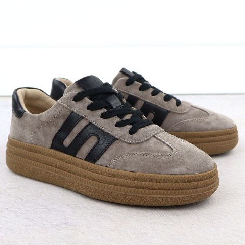 Półbuty zamszowe taupe Filippo W DP7114 PAW642 Filippo
