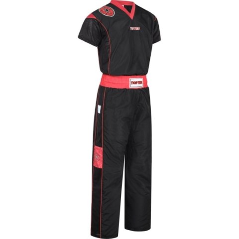 Strój do pointfightingu TOP TEN "Star Edition" czarno-czerwony (WAKO APPROVED new)