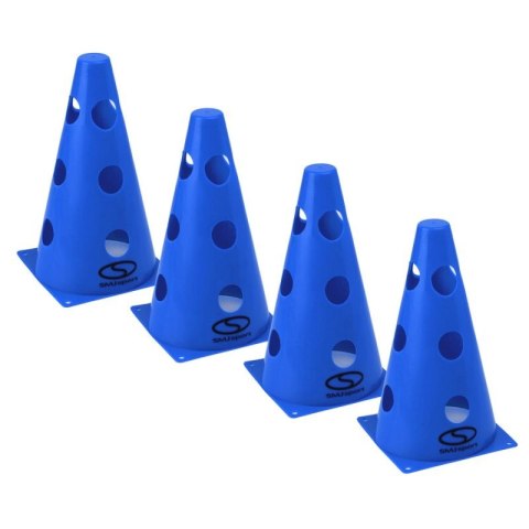 Zestaw pachołków treningowych 4 szt. - 23 cm niebieskie / PT4-12WH-B