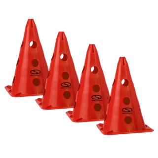 Zestaw pachołków treningowych 4 szt. - 30 cm czerwone / PT4-13H-R