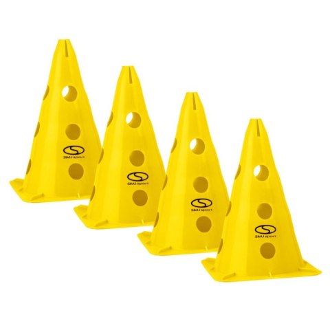 Zestaw pachołków treningowych 4 szt. - 30 cm żółte / PT4-13H-Y