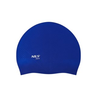 NQC JEDNOKOLOROWY CIEMNONIEBIESKI CZEPEK SILIKONOWY DOTS NILS AQUA NILS AQUA