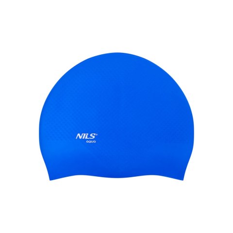 NQC JEDNOKOLOROWY NIEBIESKI CZEPEK SILIKONOWY DOTS NILS AQUA NILS AQUA