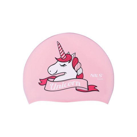 NQC UNICORN RÓŻOWY DZIECIĘCY CZEPEK SILIKONOWY NILS AQUA NILS AQUA