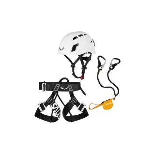 Zestaw via ferrata kit core/evo/toxo 3.0-black-yellow SALEWA
