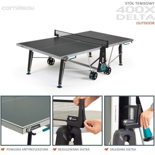 Stół tenisowy Cornilleau 400X Delta outdoor szary CORNILLEAU