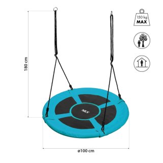 NB5031 BOCIANIE GNIAZDO HUŚTAWKA TURKUS ŚR.100 CM NILS NILS