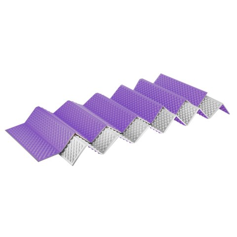 NC17103 KARIMATA SKŁADANA TURYSTYCZNA Z PODBICIEM ALUMINIOWYM + XPE 195 CM FIOLETOWA NILS CAMP NILS CAMP