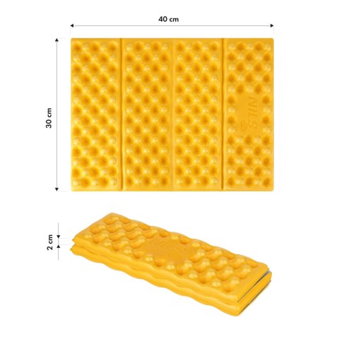 NC17105 KARIMATA KEMPINGOWA DO SIEDZENIA Z PODBICIEM ALUMINIOWYM +IXPE 40 CM ŻÓŁTA NILS CAMP NILS CAMP