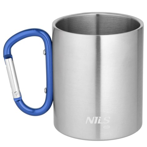 NC17110 KUBEK KEMPINGOWY Z KARABIŃCZYKIEM 300 ML STAL NIERDZEWNA NIEBIESKI NILS CAMP NILS CAMP
