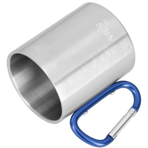 NC17110 KUBEK KEMPINGOWY Z KARABIŃCZYKIEM 300 ML STAL NIERDZEWNA NIEBIESKI NILS CAMP NILS CAMP