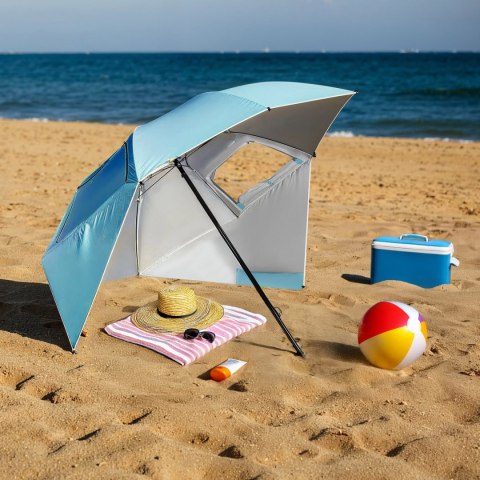 NC17114 PARASOL/PARAWAN PLAŻOWY 2W1 XXL 240 CM NIEBIESKI NILS NILS