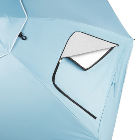 NC17114 PARASOL/PARAWAN PLAŻOWY 2W1 XXL 240 CM NIEBIESKI NILS NILS