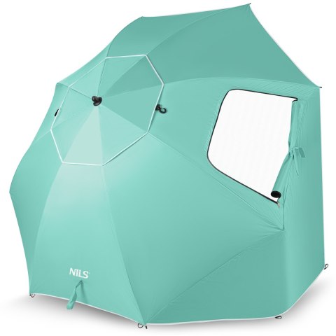 NC17114 PARASOL/PARAWAN PLAŻOWY 2W1 XXL 240 CM ZIELONY NILS NILS