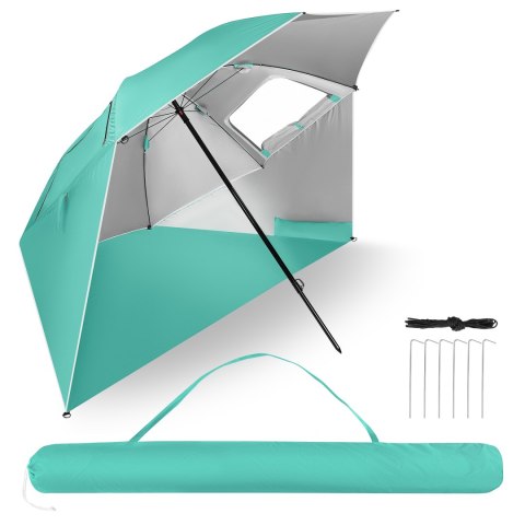 NC17114 PARASOL/PARAWAN PLAŻOWY 2W1 XXL 240 CM ZIELONY NILS NILS
