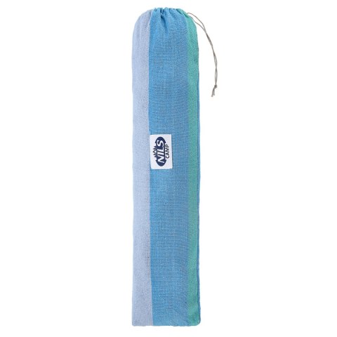 NC9004 NIEBIESKI-CIEMNONIEBIESKI HAMAK Z DREWNIANĄ BELKA 70CM I METALOWYM UCHWYTEM NILS CAMP NILS