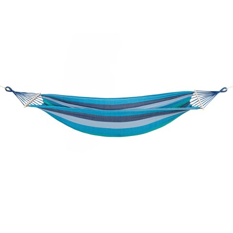 NC9004 NIEBIESKI-CIEMNONIEBIESKI HAMAK Z DREWNIANĄ BELKA 70CM I METALOWYM UCHWYTEM NILS CAMP NILS