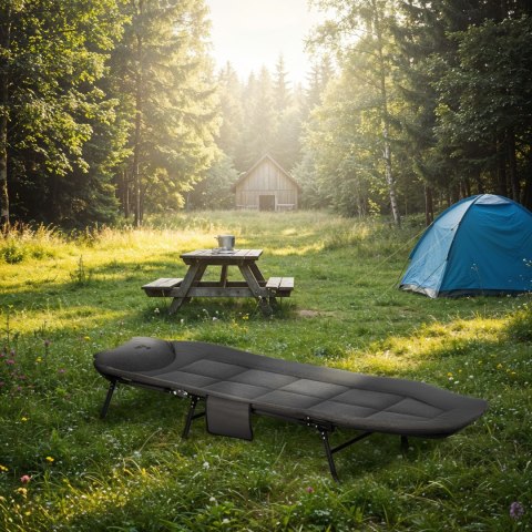 NC2720 ŁÓŻKO TURYSTYCZNE SKŁADANE SZARE 200 CM NILS CAMP NILS CAMP