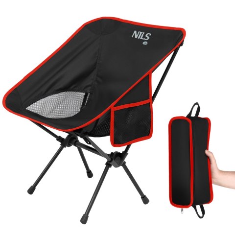 NC3320 KRZESŁO SKŁADANE ULTRALIGHT CZARNE NILS CAMP              NILS CAMP
