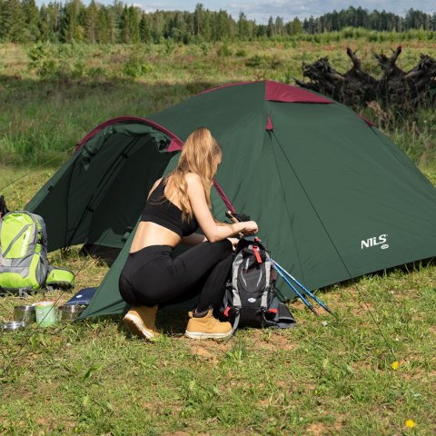 NC6013 ZIELONO-CZERWONY NAMIOT KEMPINGOWY ROCKER NILS CAMP NILS CAMP